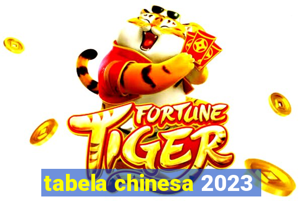 tabela chinesa 2023